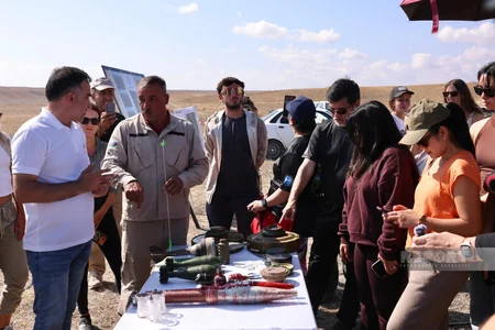 International travelers visit mine clearance site in Azerbaijan's Jabrayil