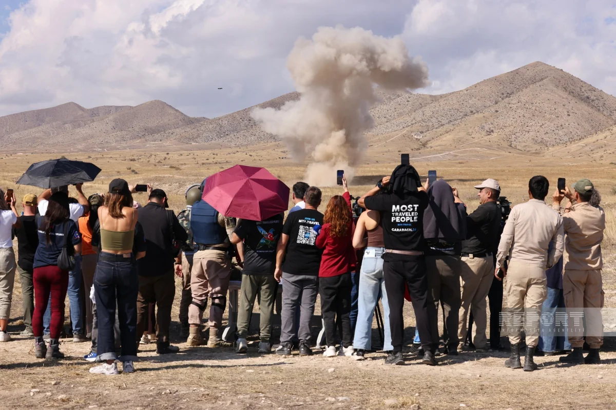 International travelers visit mine clearance site in Azerbaijan's Jabrayil
