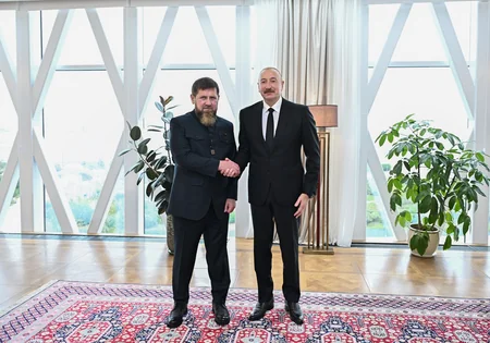 Azərbaycan Prezidenti və Çeçenistan başçısı birgə nahar ediblər