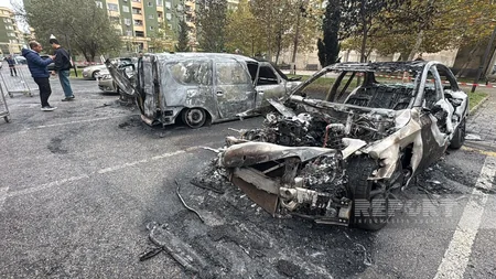 FHN Masazırda 5 avtomobilin yanması ilə bağlı məlumat yayıb - YENİLƏNİB