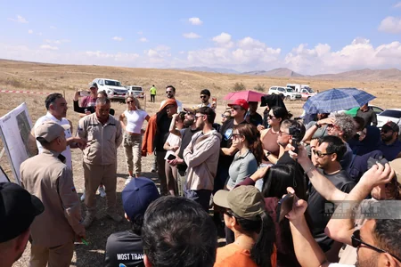 International travelers visit mine clearance site in Azerbaijan's Jabrayil