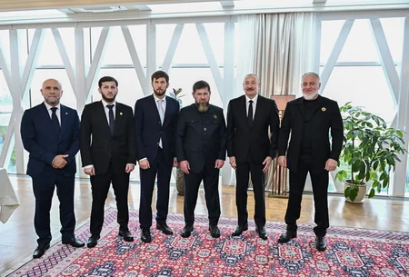 Azərbaycan Prezidenti və Çeçenistan başçısı birgə nahar ediblər