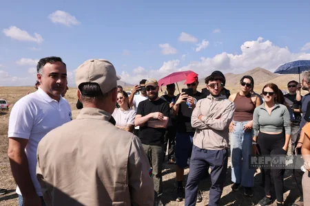 International travelers visit mine clearance site in Azerbaijan's Jabrayil