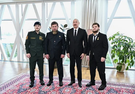Azərbaycan Prezidenti və Çeçenistan başçısı birgə nahar ediblər