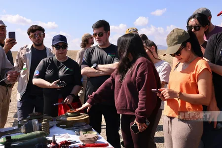 International travelers visit mine clearance site in Azerbaijan's Jabrayil