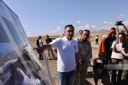 International travelers visit mine clearance site in Azerbaijan's Jabrayil
