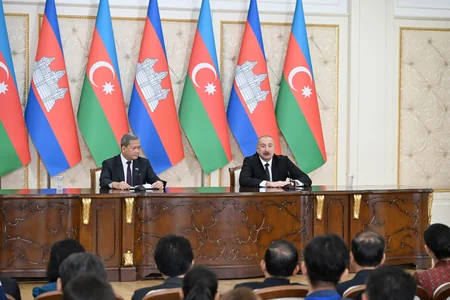 Prezident İlham Əliyev və Kambocanın Baş naziri mətbuata bəyanatlarla çıxış ediblər - YENİLƏNİB-2