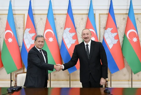 Prezident İlham Əliyev və Kambocanın Baş naziri mətbuata bəyanatlarla çıxış ediblər - YENİLƏNİB-2