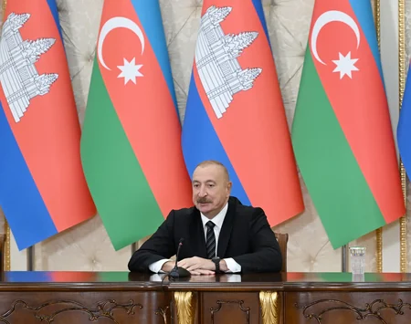 Prezident İlham Əliyev və Kambocanın Baş naziri mətbuata bəyanatlarla çıxış ediblər - YENİLƏNİB-2