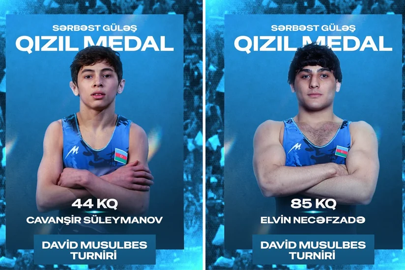 Azerbaijani wrestlers win two gold medals at Vladikavkaz tournament