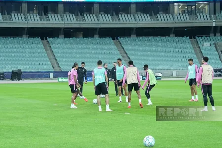 Bakı Olimpiya Stadionunda Sabahın Slaviya ilə oyunöncəsi açıq məşqi baş tutub