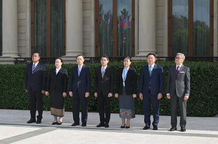 Laos Prezidentinin Bakıda rəsmi qarşılanma mərasimi olub