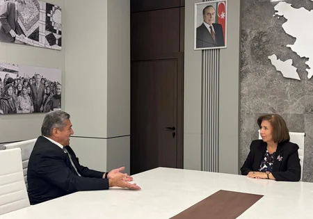 Bahar Muradova Ağdamda vətəndaşları qəbul edib