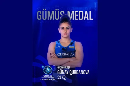 Azərbaycan güləşçisi Günay Qurbanova dünya çempionatında gümüş medal qazanıb