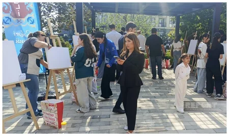 Füzulidə uşaqlar üçün rəsm üzrə ustad dərsləri və rəsm sərgisi keçirilib
