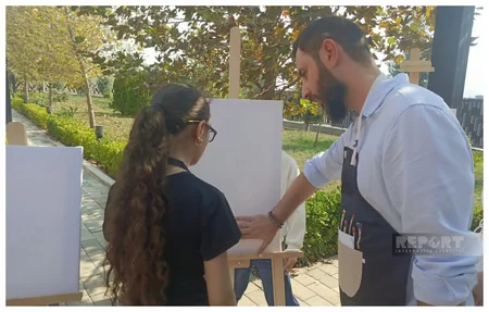 Füzulidə uşaqlar üçün rəsm üzrə ustad dərsləri və rəsm sərgisi keçirilib