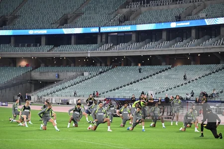 Borussiya Bakı Olimpiya Stadionunda Sabahla oyunöncəsi son məşqinə çıxıb