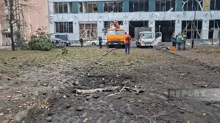 Kiyev Rusiya ordusunun növbəti kütləvi hava hücumuna məruz qalıb – Fotoreportaj