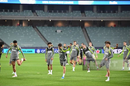 Borussiya Bakı Olimpiya Stadionunda Sabahla oyunöncəsi son məşqinə çıxıb