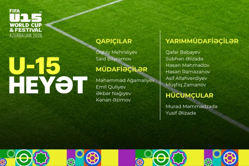 FIFA U-15 Dünya Çempionatı və Festivalında iştirak edəcək Azərbaycan millisinin heyəti açıqlanıb