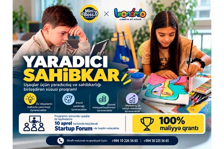 Leonardo Art School və MiniBoss Business School uşaqlar üçün birgə təhsil proqramına start verib