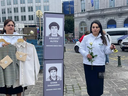 Семьи пропавших без вести в I Карабахской войне провели акцию перед Европарламентом
