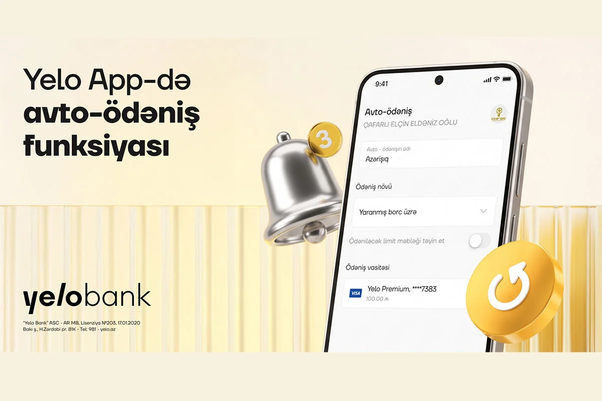 Yelo Appdə avto-ödəniş funksiyası istifadəyə verilib