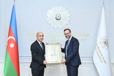 Emin Amrullayev meets science minister of Germany's Saxony