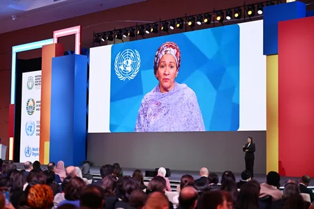 Leyla Əliyeva Səmərqənddə Uşaqların rifahına investisiya mövzusunda Ümumdünya Sammitinin açılışında iştirak edib
