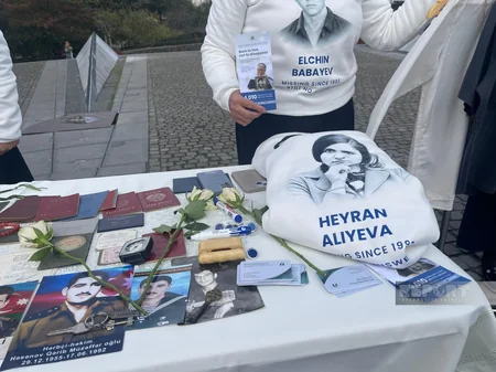 Brüsseldə aksiya iştirakçıları: İtkin düşmüş soydaşlarımız haqqında həqiqəti hər kəsə çatdırmaq istəyirik