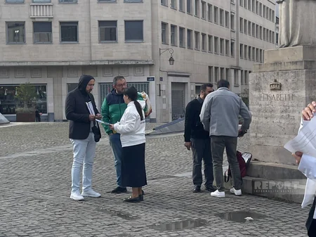 Brüsseldə aksiya iştirakçıları: İtkin düşmüş soydaşlarımız haqqında həqiqəti hər kəsə çatdırmaq istəyirik