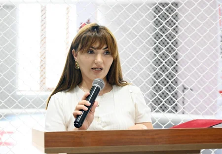 Fərid Qayıbov yeni idman zalının açılışında iştirak edib