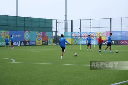 Сборная Азербайджана провела открытую тренировку перед ЧМ U-15