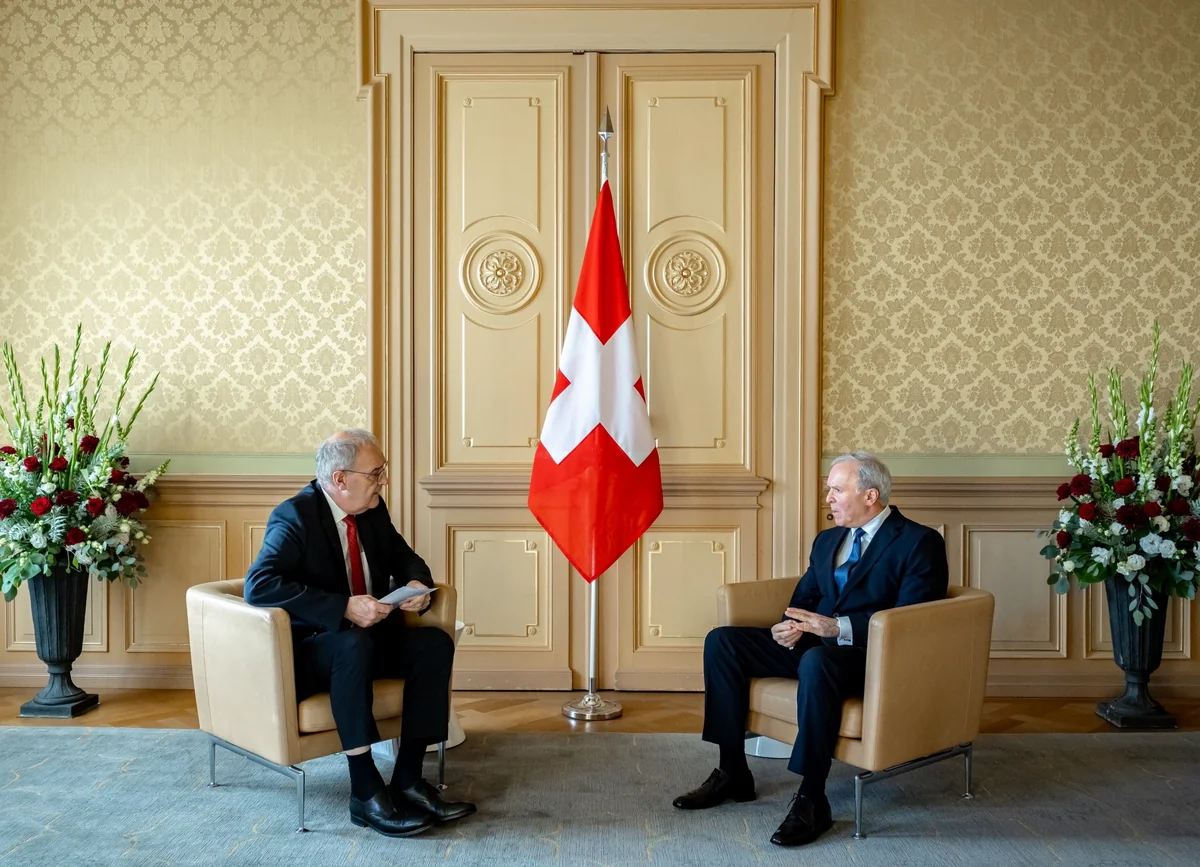 Vagif Sadigov presents credentials to Swiss president