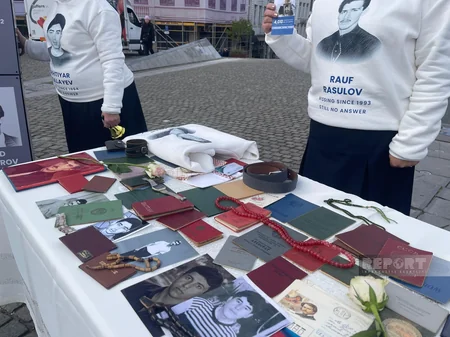 Brüsseldə aksiya iştirakçıları: İtkin düşmüş soydaşlarımız haqqında həqiqəti hər kəsə çatdırmaq istəyirik