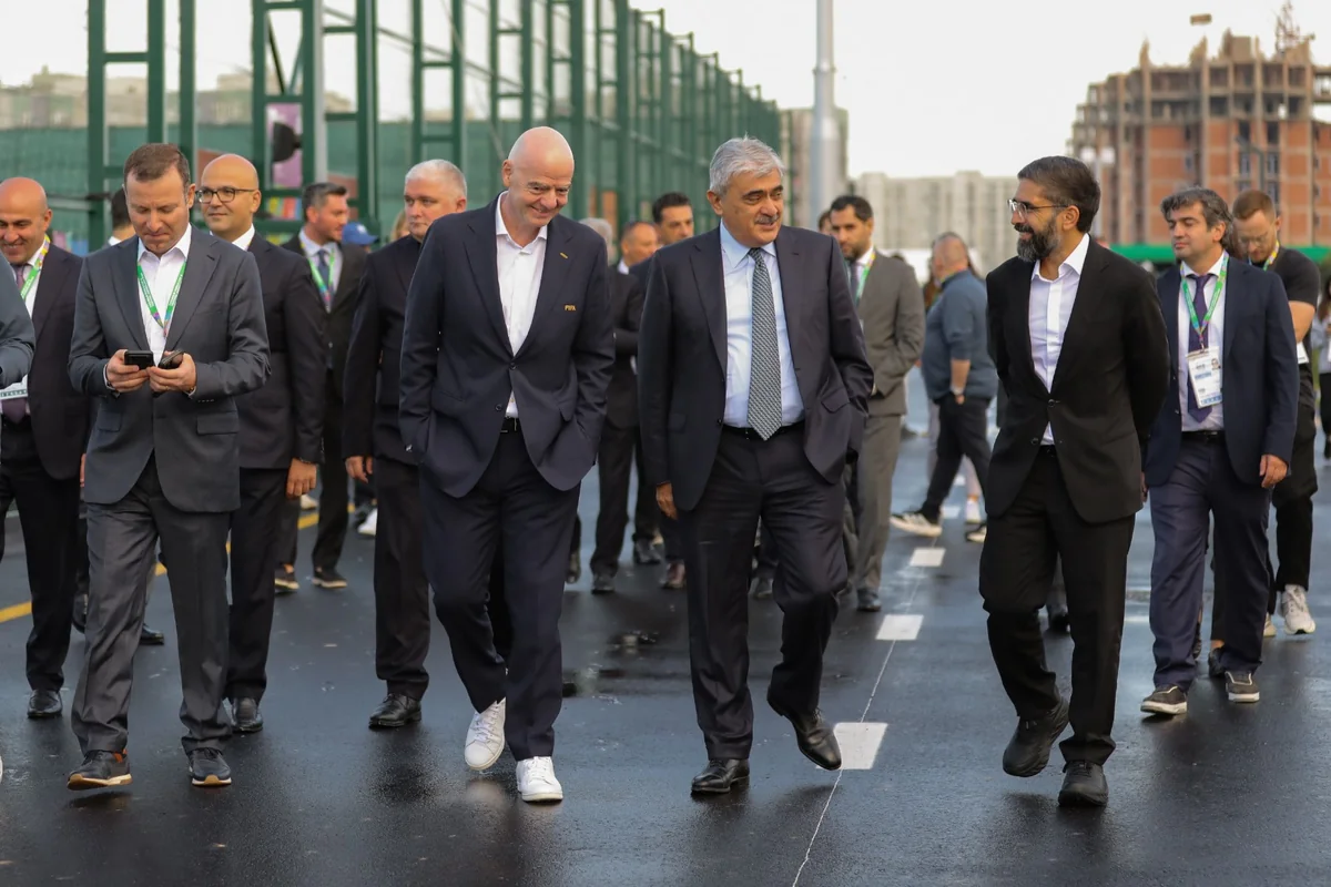FIFA, AFFA presidents visit Hovsan Complex on opening day of U-15 World Cup
