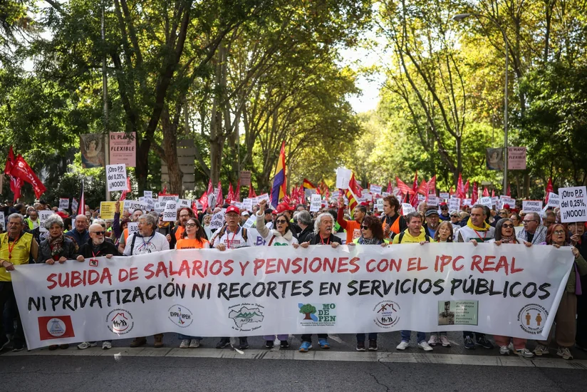 Madriddə pensiya sisteminin özəlləşdirilməsinə qarşı nümayiş keçirilib