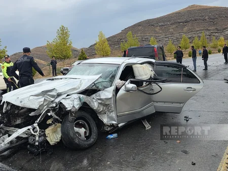 Naxçıvanda iki avtomobil toqquşub, 6 nəfər xəsarət alıb