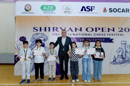 Shirvan Open 2026 Beynəlxalq Şahmat Festivalının mükafatçıları bəlli olub