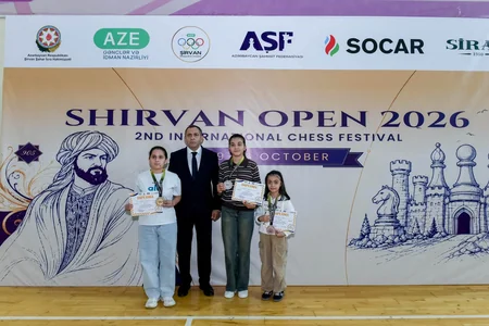 Shirvan Open 2026 Beynəlxalq Şahmat Festivalının mükafatçıları bəlli olub