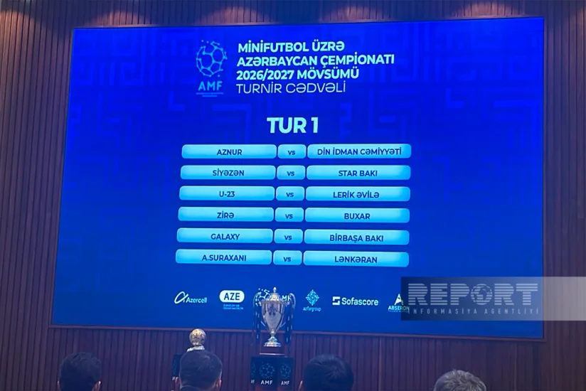 Minifutbol üzrə Azərbaycan çempionatının 2026/2027 mövsümünün püşkü atılıb