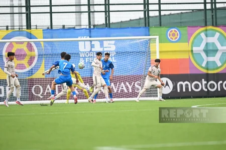 Azərbaycan millisi Bakıda təşkil olunan U-15 dünya çempionatında növbəti matçını keçirib