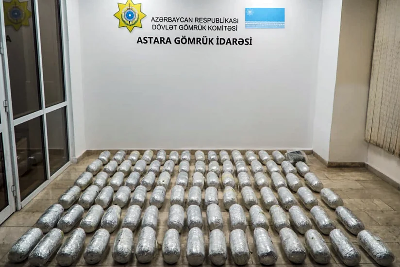 İrandan Rusiyaya 98 kiloqrama yaxın narkotikin keçirilməsinin qarşısı alınıb