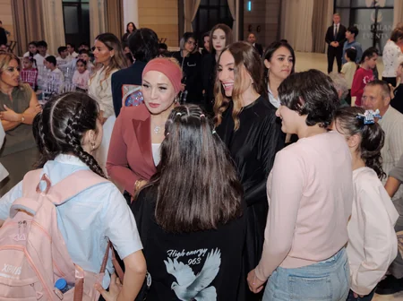 Leyla Aliyeva and Arzu Aliyeva attend concert presented as part of 'Aria of Heaven' project