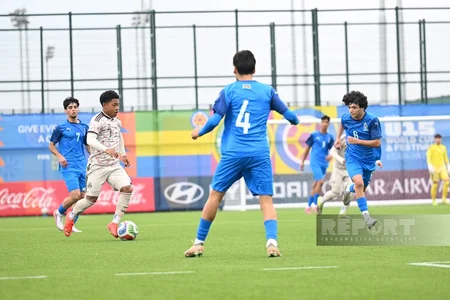 Azərbaycan millisi Bakıda təşkil olunan U-15 dünya çempionatında növbəti matçını keçirib