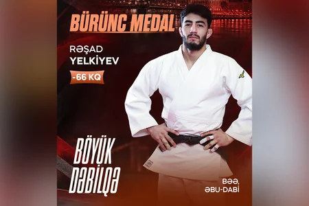 Azərbaycan cüdoçusu Rəşad Yelkiyev Böyük Dəbilqə turnirində bürünc medala sahib çıxıb