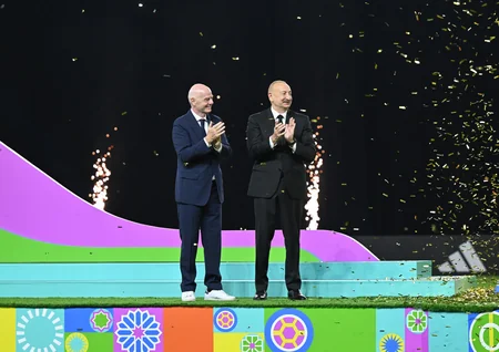 President Ilham Aliyev watches FIFA U-15 World Cup and Festival final, attends award ceremony