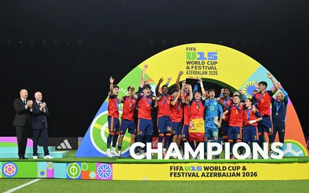 President Ilham Aliyev watches FIFA U-15 World Cup and Festival final, attends award ceremony