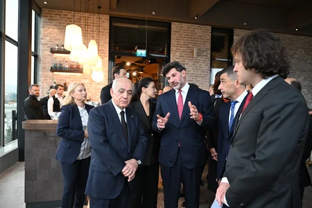 Ali Asadov and Irakli Kobakhidze attend opening of hotel in Tbilisi