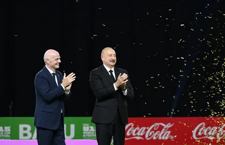 President Ilham Aliyev watches FIFA U-15 World Cup and Festival final, attends award ceremony